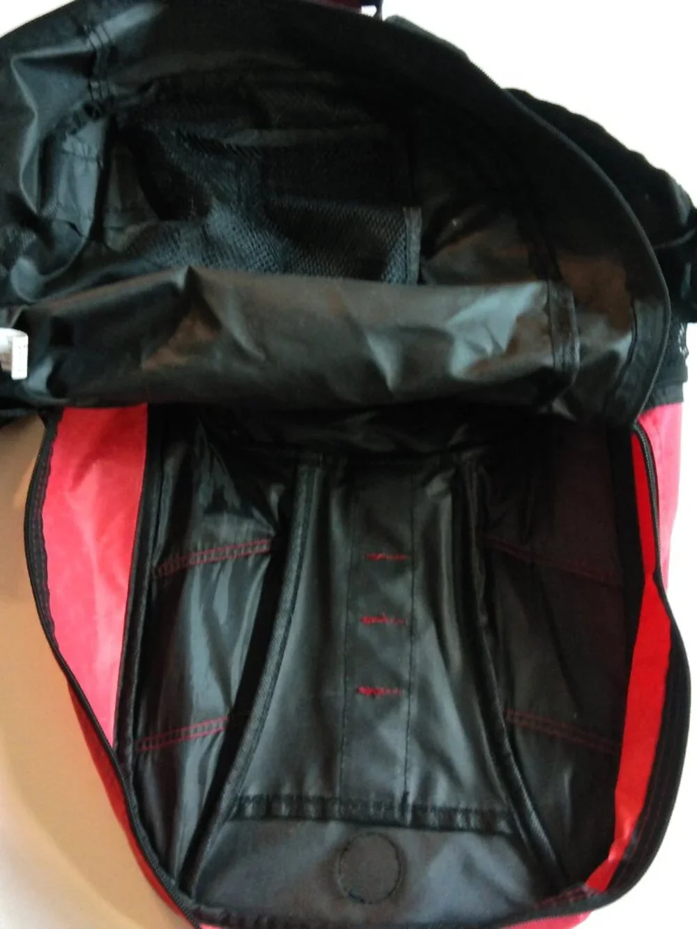Metropack Backpack Youth School Multi-Compartment Red & Black Lightweight